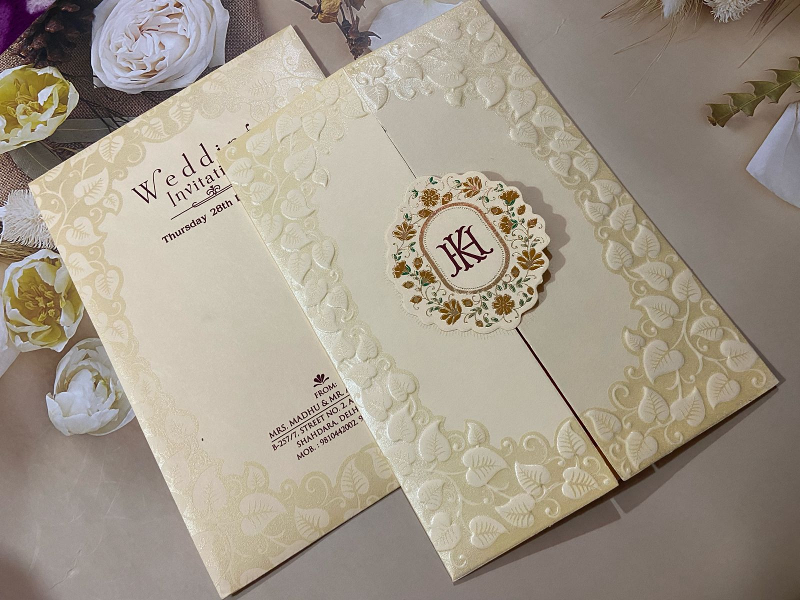 Gulshan Card Collection Designer Wedding Invitation Card (Pack of 50) 