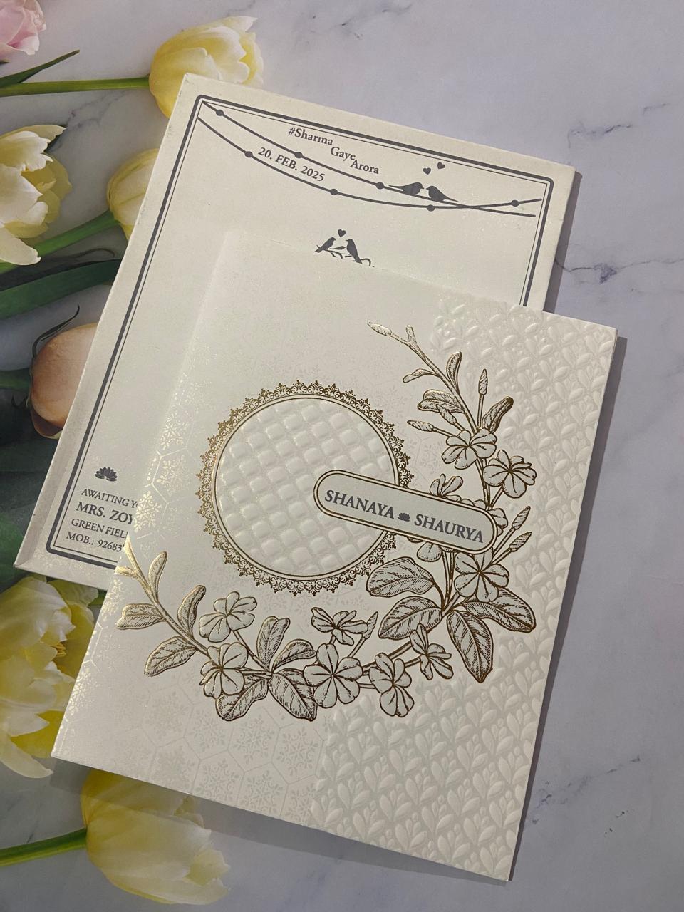 Gulshan Card Collection Designer Wedding Invitation Card (Pack of 50)